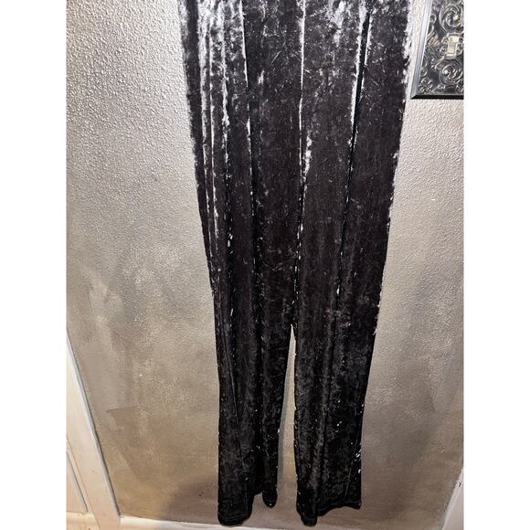 Simple Suzanne Betro Gray Velvet Romper Cruise Resort Travel One Piece Jumpsuit - Picture 11 of 11